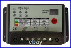 100 WATT DUAL BATTERY MOTORHOME CAMPER VAN CARAVAN SOLAR PANEL KIT control 100w