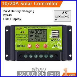 100 WATT MOTORHOME CAMPER VAN CARAVAN SOLAR PANEL FULL KIT LCD controller 100w