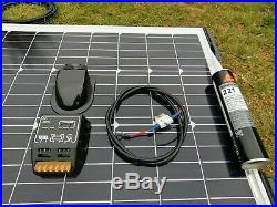 100 WATT MOTORHOME CAMPER VAN CARAVAN SOLAR PANEL FULL KIT LED controller 100w