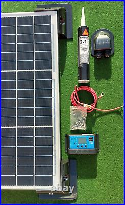 100 WATT SOLAR PANEL KIT MOTORHOME VW CAMPER VAN RV CARAVAN LCD controller 100w