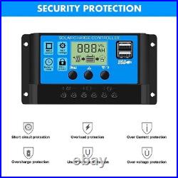 100 WATT SOLAR PANEL KIT MOTORHOME VW CAMPER VAN RV CARAVAN LCD controller 100w