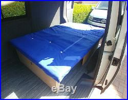 100cm wide sliding rock and roll camper van bed motorhome, caddy maxi, doblo