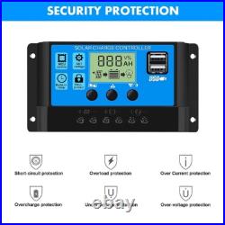 100w WATT MOTORHOME CAMPER VAN CARAVAN SOLAR PANEL FULL KIT LCD controller 100w