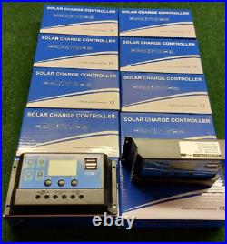 10A PWM LCD USB SOLAR CHARGE CONTROLLER x10 value pack 10pc MOTORHOME CAMPER VAN