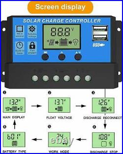 10A PWM LCD USB SOLAR CHARGE CONTROLLER x10 value pack 10pc MOTORHOME CAMPER VAN