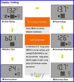 10A PWM LCD USB SOLAR CHARGE CONTROLLER x10 value pack 10pc MOTORHOME CAMPER VAN