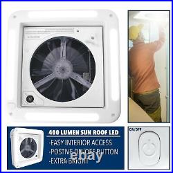 11 12V Roof Vent Fan Camper Van Motorhome Caravan Skylight With LED Light UK