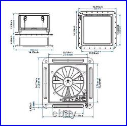 11 12V Roof Vent Fan Camper Van Motorhome Caravan Skylight With LED Light UK