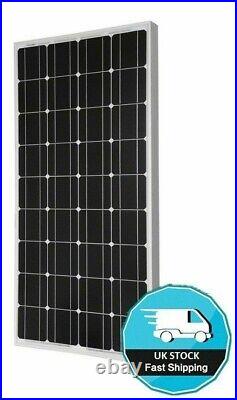 125 WATT MOTORHOME CARAVAN RV CAMPER VAN SOLAR PANEL BLACK ABS Mounts 125w 120w