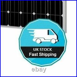 125 WATT MOTORHOME CARAVAN RV CAMPER VAN SOLAR PANEL BLACK ABS Mounts 125w 120w