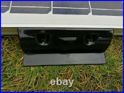 125 WATT MOTORHOME CARAVAN RV CAMPER VAN SOLAR PANEL BLACK ABS Mounts 125w 120w