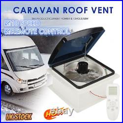 12V 10 Speeds RV Roof Vent Fan with Remote Control Camper Van Caravan Motorhome UK