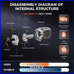 12V 24V 8KW Diesel Air Heater Caravan Camper Van Motorhome Truck Night Parking