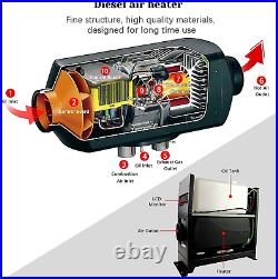 12V 8KW Air Diesel Heater Caravan Camper Van Motorhome Night Parking Hot Truck