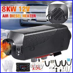 12V 8KW Diesel Heater Caravan Camper Van Air Motorhome Night Parking Hot 15L