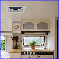 12V Roof Vent Crystal Turbo Fan Camper Van Motorhome Caravan Skylight Vent + LED