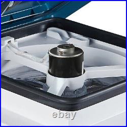 12V Roof Vent Crystal Turbo Fan Camper Van Motorhome Caravan Skylight Vent + LED