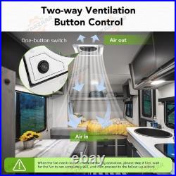 12V Roof Vent Fan Camper Van Motorhome RV Caravan Skylight Vent with LED Jcjgmxo