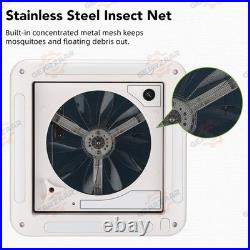 12V Roof Vent Fan Camper Van Motorhome RV Caravan Skylight Vent with LED Jcjgmxo