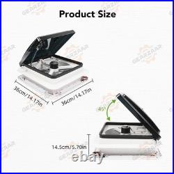 12V Roof Vent Fan Camper Van Motorhome RV Caravan Skylight Vent with LED Jcjgmxo