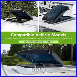 12V Roof Vent Fan Camper Van Motorhome RV Caravan Skylight Vent with LED Jcjgmxo