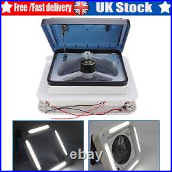 12V Roof Vent Fan Camper Van Motorhome RV Caravan Skylight Vent with LED Light 12V Roof Vent Fan Camper Van Motorhome RV Caravan Skylight Vent with LED Light