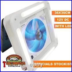 12V Roof Vent Fan Camper Van Motorhome RV Caravan Skylight Vent with LED Light 12V Roof Vent Fan Camper Van Motorhome RV Caravan Skylight Vent with LED Light