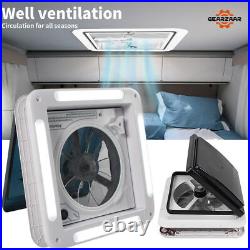 12V Roof Vent Fan Camper Van Motorhome RV Caravan Skylight Vent with LED Light