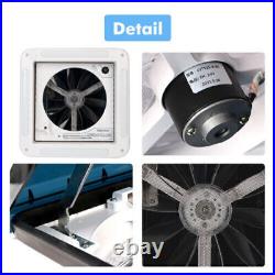 12V Roof Vent Fan Camper Van Motorhome RV Caravan Skylight Vent with LED Light