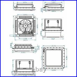 12V Roof Vent Fan Camper Van Motorhome RV Caravan Skylight Vent with LED Light 12V Roof Vent Fan Camper Van Motorhome RV Caravan Skylight Vent with LED Light