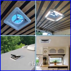 12V Roof Vent Fan Camper Van Motorhome RV Caravan Skylight Vent with LED Light