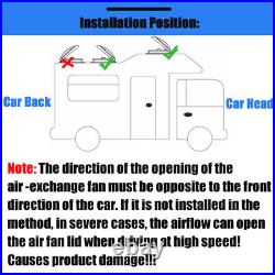 12V Roof Vent Fan Camper Van Motorhome With LED Light White RV Caravan Skylight UK