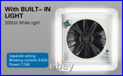 14 10 Speed Roof Vent Fan Camper Van Motorhome Caravan Skylight Vent LED Light 14 10 Speed Roof Vent Fan Camper Van Motorhome Caravan Skylight Vent LED Light