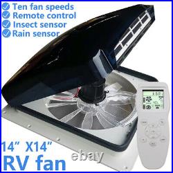 14 12V RV Roof Vent Fan Camper Van Motorhome Caravan Speeds Rain Sensor