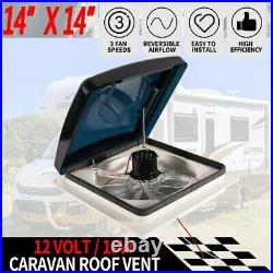 14 RV Caravan Roof Vent Skylight Camper Van Motorhome 3 fan speeds UKSHIP