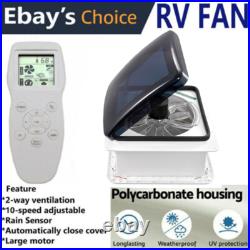 14 RV Roof Vent Fan 12V 10 Speeds Rain Sensor Camper Van Motorhome Caravan 14 RV Roof Vent Fan 12V 10 Speeds Rain Sensor Camper Van Motorhome Caravan