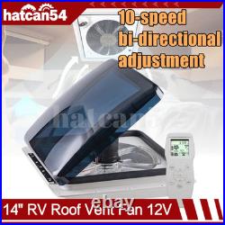 14 RV Roof Vent Fan 12V 10 Speeds Remote Control Camper Van Motorhome Caravan