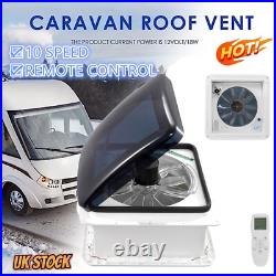 14 RV Roof Vent Fan 12V 10 Speeds Remote Control Camper Van Motorhome Caravan