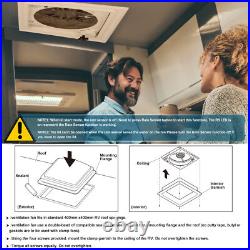 14 RV Roof Vent Fan 12V 10 Speeds Remote Control Camper Van Motorhome Caravan