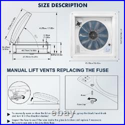 14 RV Roof Vent Fan 12V 10 Speeds Remote Control Camper Van Motorhome Caravan
