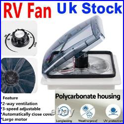 14 Turbo Roof Vent Crystal Turbo Fan Camper Van Motorhome Caravan Skylight 42x42