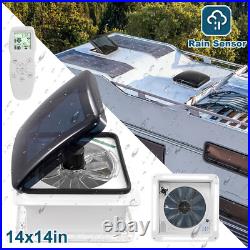 14x14 RV Roof Vent Fan 12V 10 Speeds Rain Sensor Camper Van Motorhome Caravan 14x14 RV Roof Vent Fan 12V 10 Speeds Rain Sensor Camper Van Motorhome Caravan