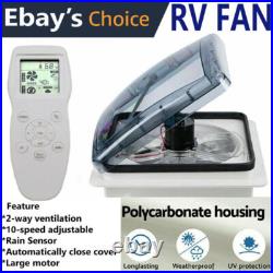 15.75 RV Roof Vent Fan 12V 10 Speeds Rain Sensor Camper Van Motorhome Caravan 15.75 RV Roof Vent Fan 12V 10 Speeds Rain Sensor Camper Van Motorhome Caravan