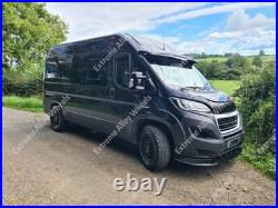 16 Black AT Alloy Wheels Fits Motorhome Camper Van 5x130 + All Terrain Tyres