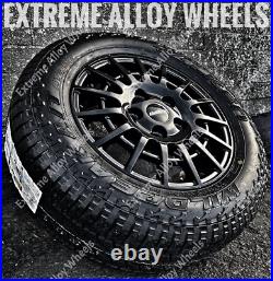 16 Black T Sport Alloy Wheels Motorhome Camper Van 5x118 + Falken All Terrain