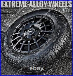 16 Black T Sport Alloy Wheels Motorhome Camper Van 5x118 + Falken All Terrain
