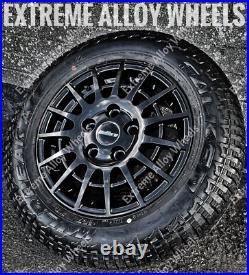 16 Black T Sport Alloy Wheels Motorhome Camper Van 5x118 + Falken All Terrain