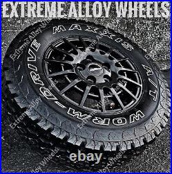 16 Black T Sport Alloy Wheels Motorhome Camper Van 5x118 + Maxxis Worm Drive