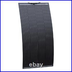 160w 12v Flexible Black Solar Panel Narrow Boat Campervan Motorhome Van DC22.47