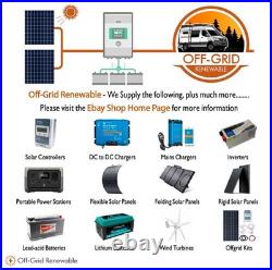 160w 12v Flexible Black Solar Panel Narrow Boat Campervan Motorhome Van DC22.47